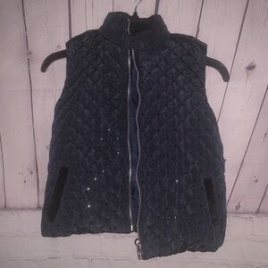 Kids Quilted Black Vest